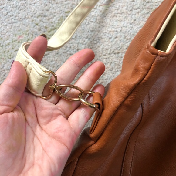 francescas reversible brown & white purse - Picture 6 of 7